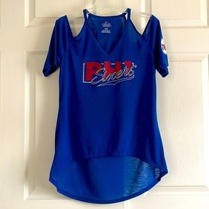 Sixers Open Shoulder Tee- NWT 🏀